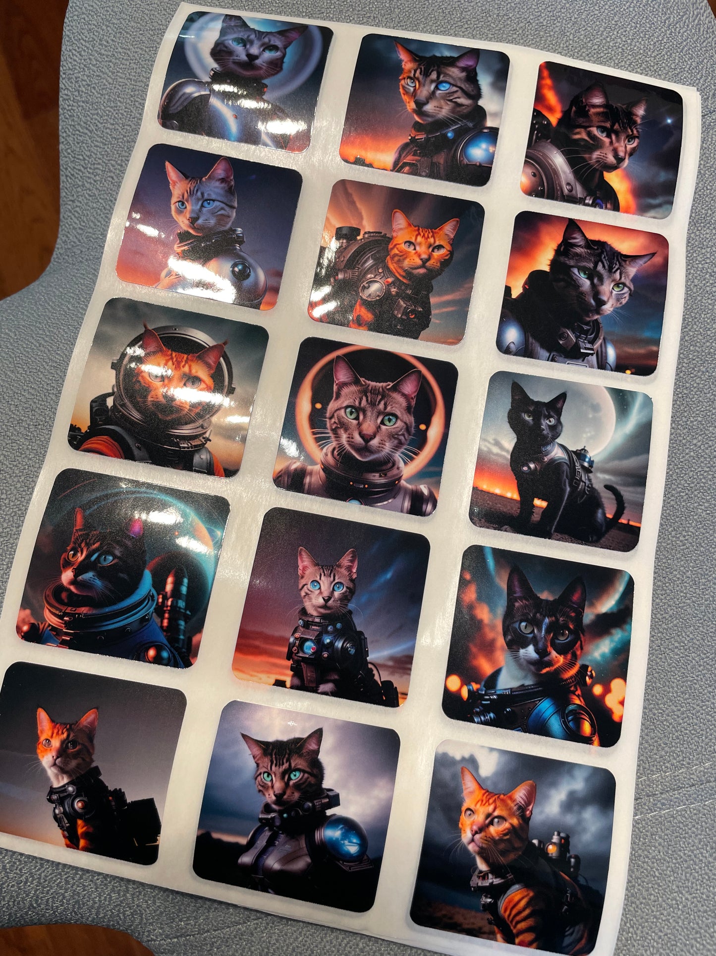 Space Cat Sticker Set