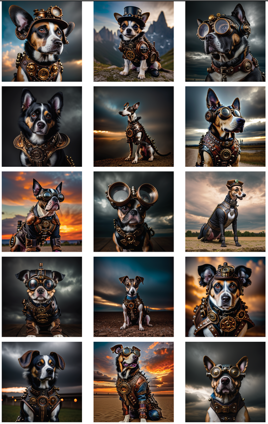 Steampunked Doge Sticker Set