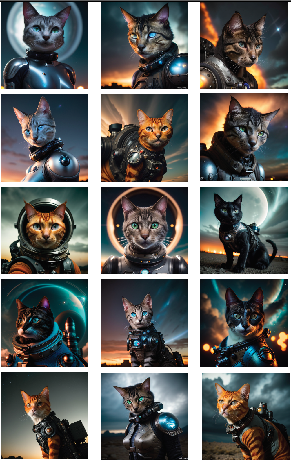 Space Cat Sticker Set